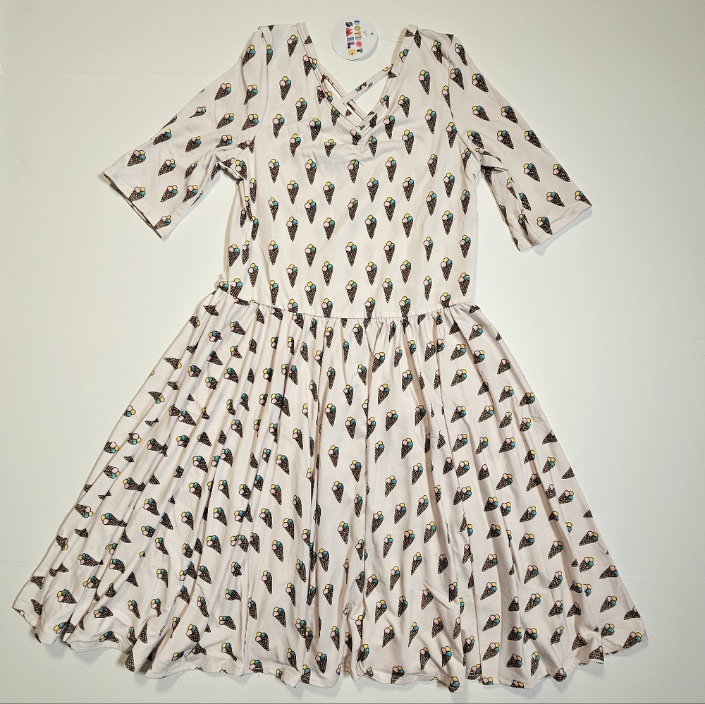 Dot Dot Smile Ballerina Twirl Dress Ice Cream Cones Size 11 - Picture 2 of 10